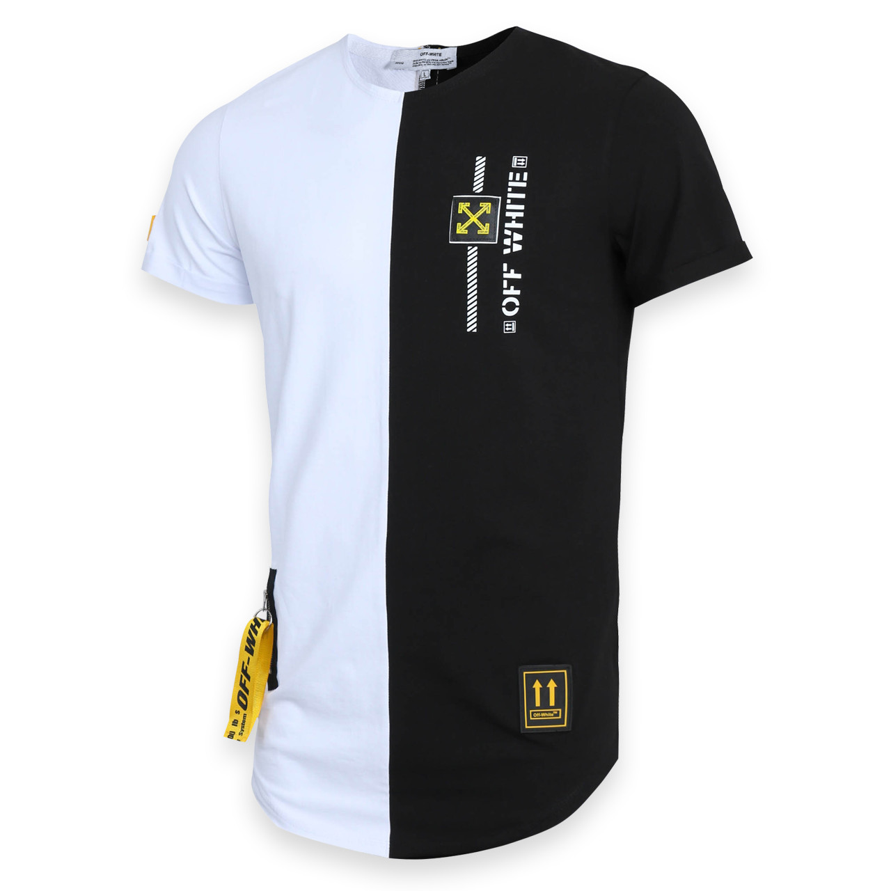 Футболка чоловіча чорно-біла з принтом OFF-WHITE #10 Ф-12 BLK/WHT L (Р) 20-829-020, фото 1