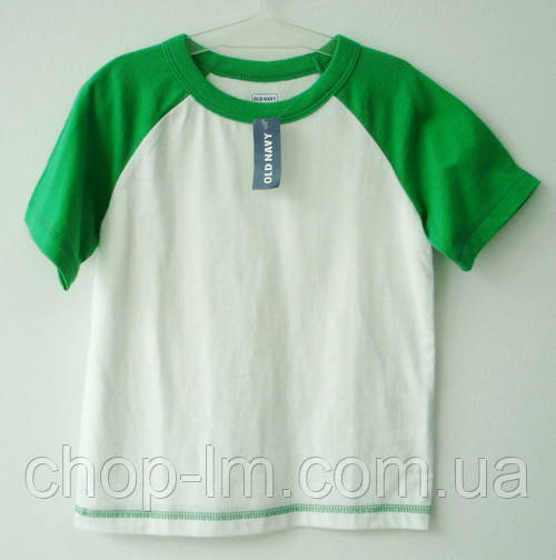 Футболка Old Navy (біло-зелений принт)