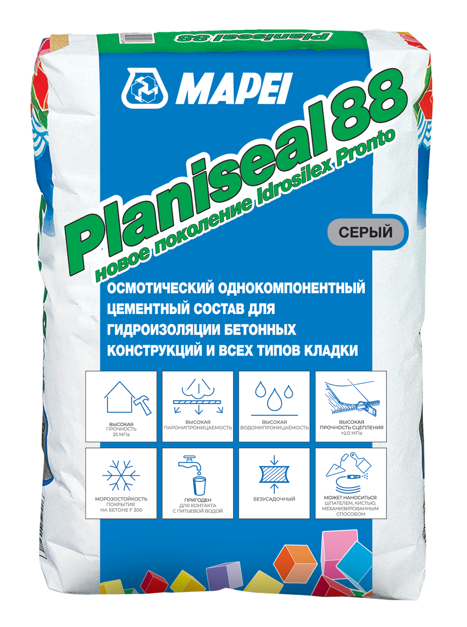 Гідроізолюючий склад Planiseal 88 Mapei 25кг