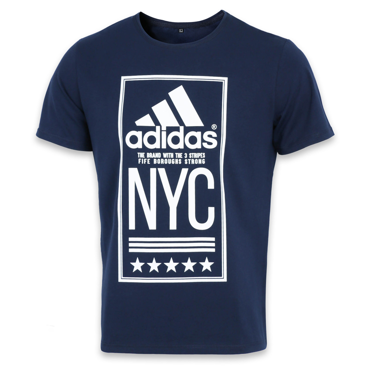Футболка спортивна т синій ADIDAS з принтом "NYC" Ф-10 DBLU L (Р) 19-900-020, фото 1