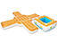 Пліт чотиримісний Bestway 43294 Sandbar 246*246 см з підстаканниками, фото 4