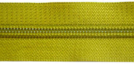 Молния спиральная метражная  №7 (10) колір № 510 Світло-гірчичний