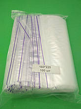 Пакет з замком Zip-lock 16х22(100шт) (1 пач.)