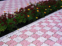 Тротуарная плитка "Змейка" цветная 40 мм
