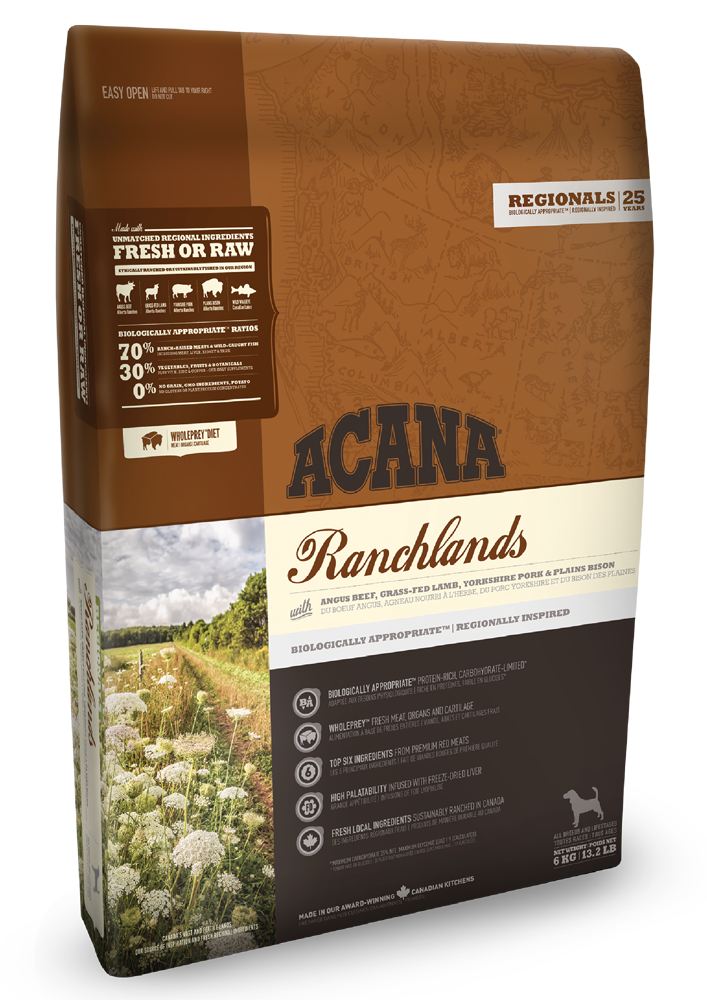 Сухий корм Acana Ranchlands Dog для собак усіх порід і вікових груп (яловичина, ягня) 11.4 кг