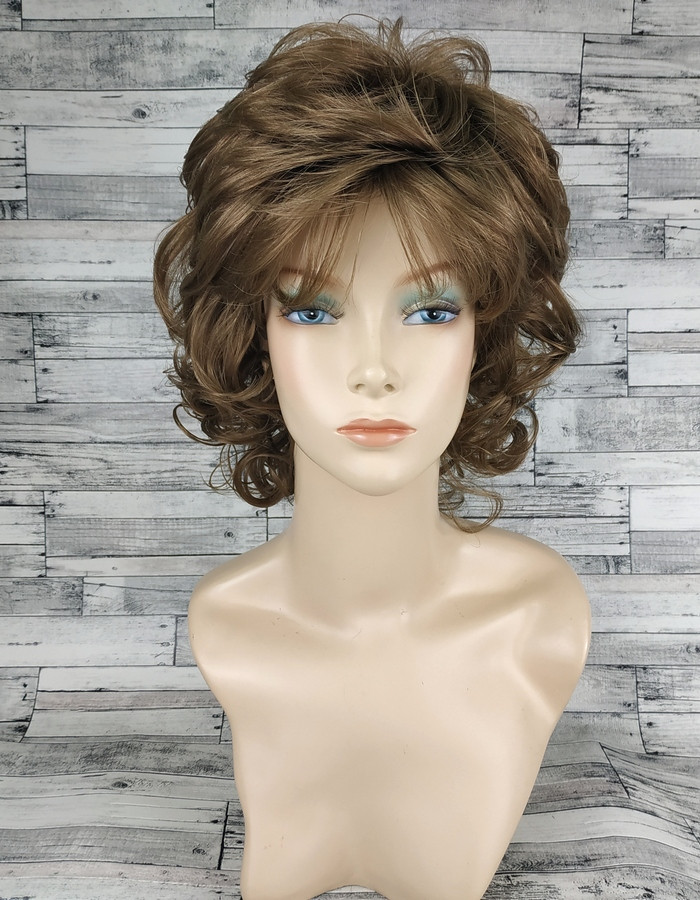 Перука руса світло-коричнева мелірування коротка стрижка жіноча для жінок для щоденної носки Hivision 1560а-14, фото 1
