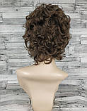 Перука темно-русява мелірування коротка стрижка жіноча для жінок для щоденної носки Hivision 427-8TT124, фото 3