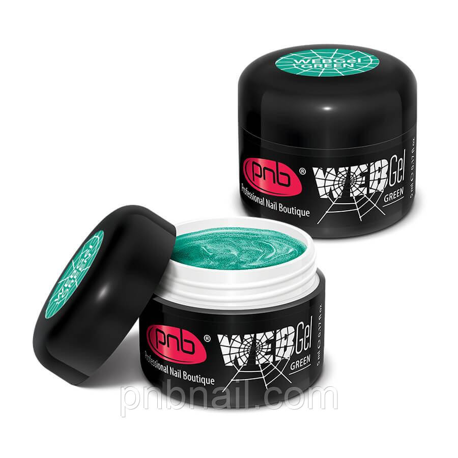 Гель-павутинка PNB, зелений — UV/LED WebGel Green, 5 ml