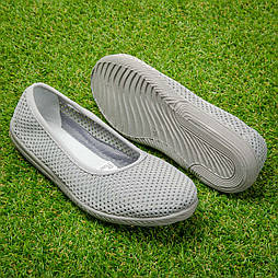 Балетки Tellus 72-22LG сітка світло-сірі