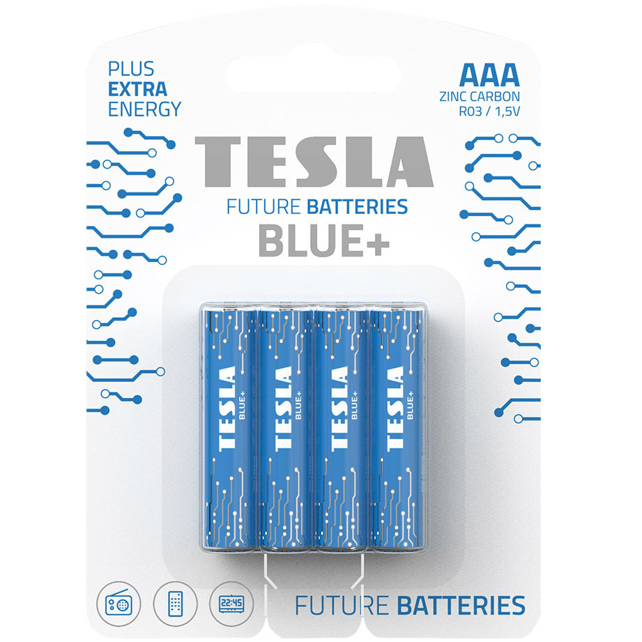 Батарейки TESLA AAA BLUE+ (R03) 4 шт.