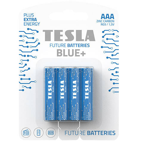 Батарейки TESLA AAA BLUE+ (R03) 4 шт., фото 2