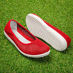 Балетки жіночі Tellus 72-22R сітка червоні