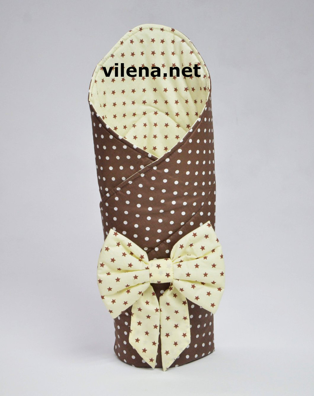 Літній конверт на виписку шоколадний