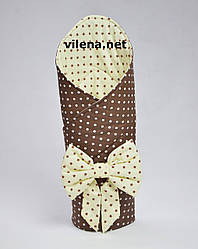 Літній конверт на виписку шоколадний