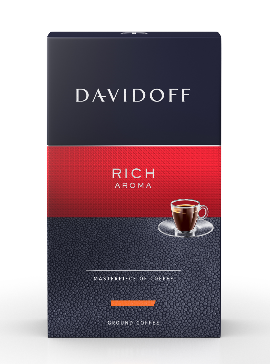 Мелена кава Davidoff Rich Aroma 250 грам у вакуумній упаковці, фото 1