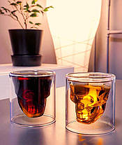 Череп у склянці тривимірний Doom 75 мл склянка келих у формі черепа з черепом усередині, фото 2