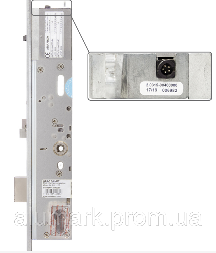 Замок електромеханічний EFF EFF 819NE 12-24V92B45E45 ВЅ45мм 92мм FP24 SS R DIN_MP SOL 12-24V NC / NO, фото 2