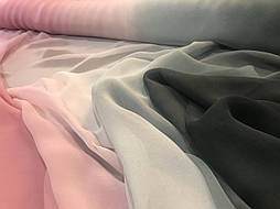 Шифон Градієнт із рожевого на сірий