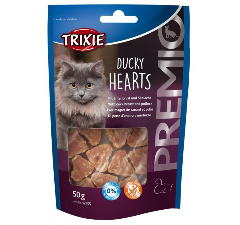 Сердечка для котів і кішок "Hearts" (качка +сайда) 50 г, фото 1