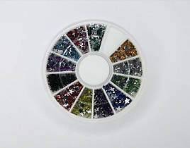 Набір блискіток для слаймов і манікюру, різнокольорові зірочки