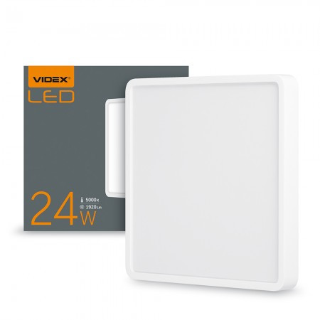 LED світильник накладний квадрат 24W 5000K 220V білий