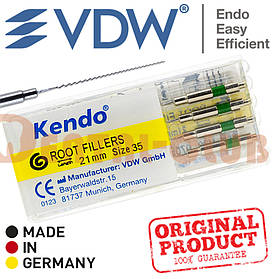 Каналонаповнювачі Кендо, Kendo Root Filler (VDW) фасовані в касету по 4 шт. 21 мм, ISO 35