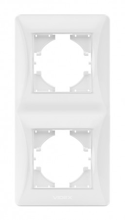VIDEX BINERA Рамка біла 2 поста вертикальна (VF-BNFR2V-W) (12/96)
