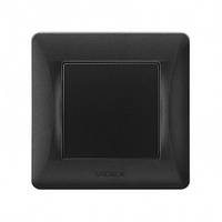 VIDEX BINERA Вимикач чорний графіт 1кл (VF-BNSW1-BG) (20/120)