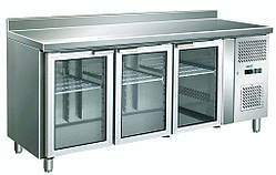 Холодильний стіл Berg GN3200TNG 3х-дверний зі скляними дверима