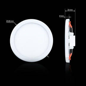 LED світильник BIOM 6W точковий врізний (РУХЛИВІ КЛІПСИ) 5000К 100*20 під вріз від 50 до 90мм коло, фото 1