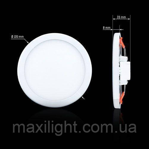 LED світильник BIOM 6W точковий врізний (РУХЛИВІ КЛІПСИ) 5000К 100*20 під вріз від 50 до 90мм коло