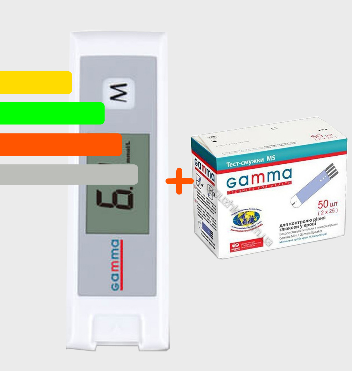 Глюкометр Гамма Міні - Gamma Mini + 50 тест-смужок