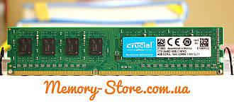 Оперативна пам'ять для ПК-Crucial DDR3 4GB 2Rx8 PC3L-12800 1600MHz 1.35 V DIMM (б/у)