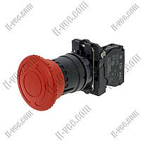 Кнопка безопасности с фиксацией Schneider Electric XB5AS542, SPST-NC, 40mm