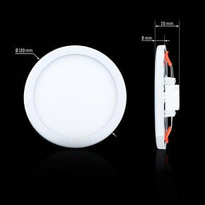 LED світильник BIOM 9W точковий врізний (РУХЛИВІ КЛІПСИ) 5000К 120*20 під вріз від 50 до 110мм коло, фото 1