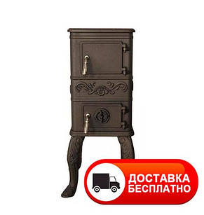 Піч буржуйка чавунна Nordflam Brigo с варочной плитой, фото 1