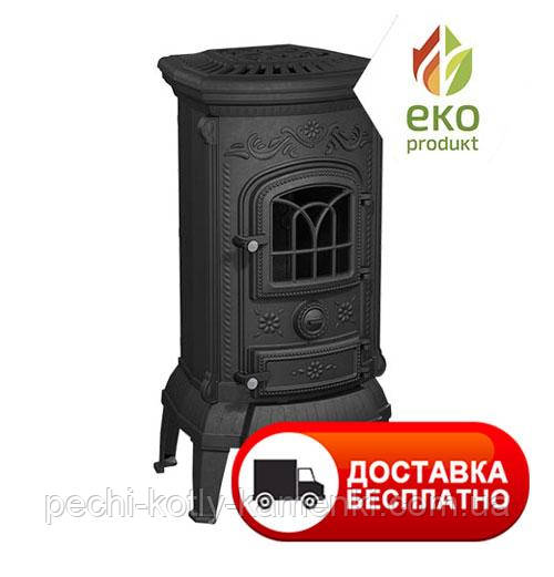 Чавунна піч на дровах Nordflam Verdo Black з варильною поверхнею