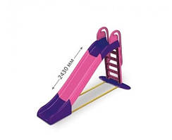 Гірка для катання дітей спуск 243 см рожева/фіолет Долони Doloni дитяча гірка