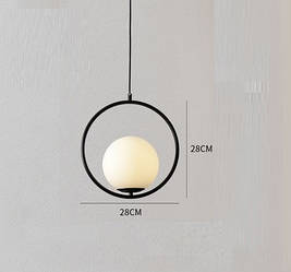 Підвісний світильник для будинку. Модель RD-837 28х28, Чорний
