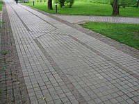 Тротуарная плитка "Квадрат" серая 80 мм