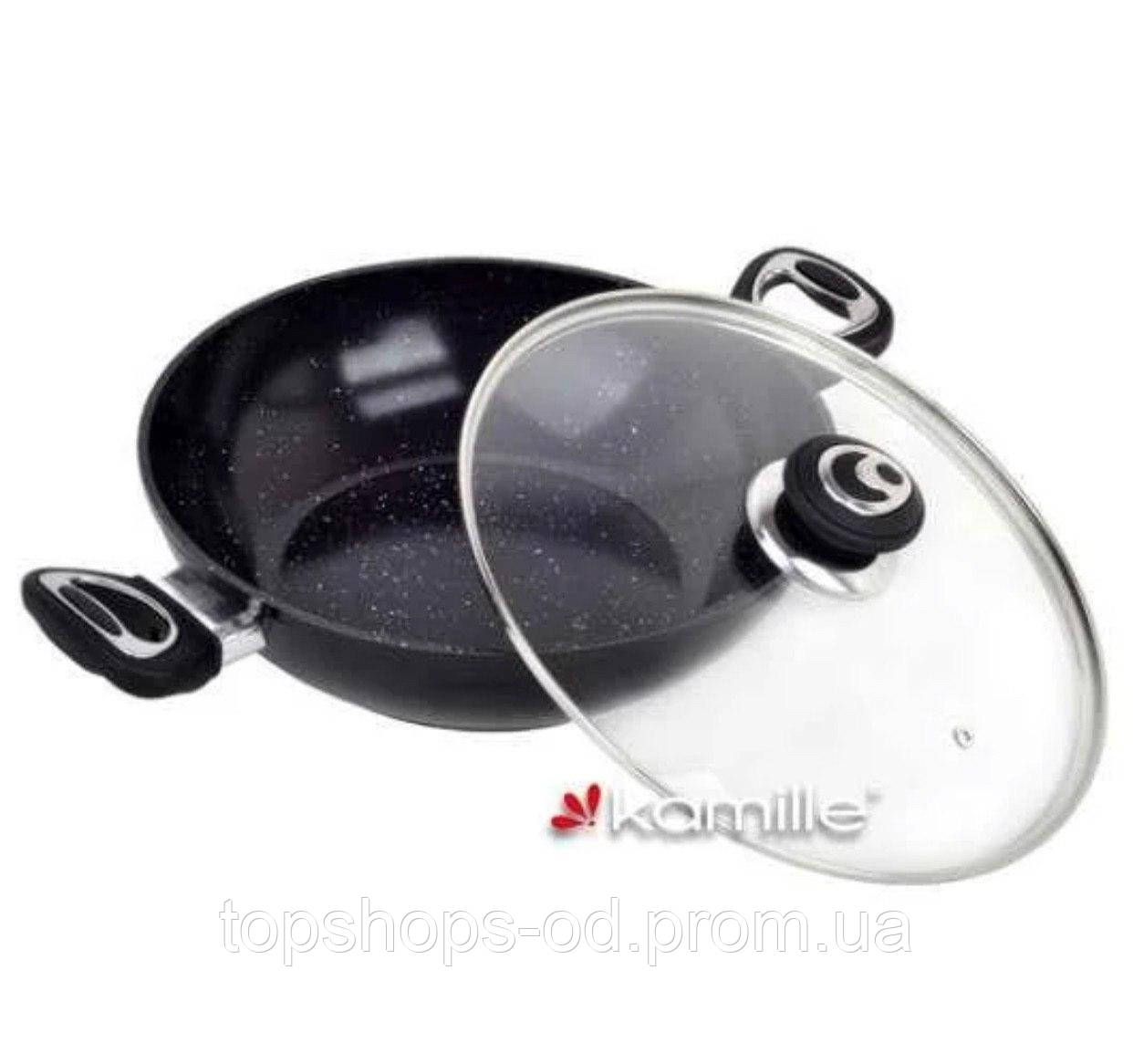 Вок з мармуровим покриттям 28 см Kamille 4258MR