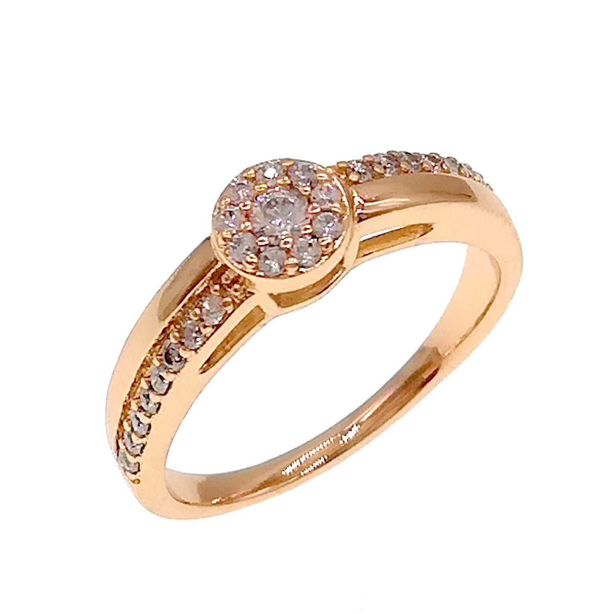 Кільце Xuping з медичного золота, білі фіаніти, позолота 18K, 11877 (19)