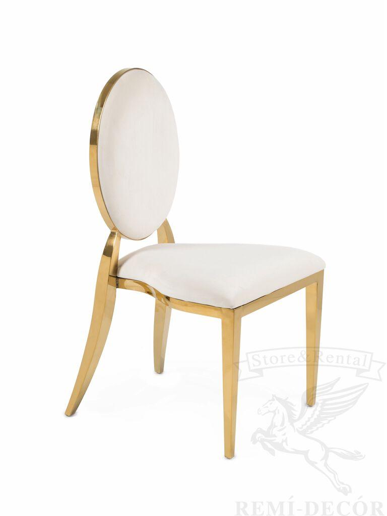 Стілець кухонний REMY-DECOR Мілан із неіржавкої сталі золотого кольору Стілець обідній для дому ресторану