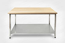 Стіл розбірний із дерев стільницею і полицею