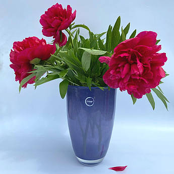 Ваза скляна ручної роботи "Флора"