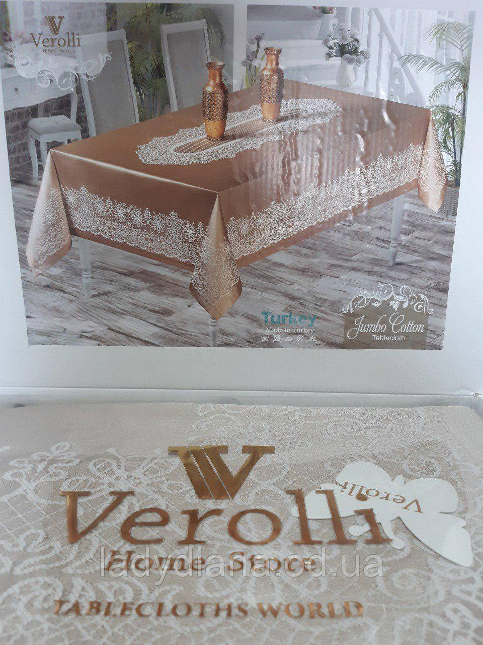 Скатертина На Обідній Стіл Тефлонова Прямокутна Туреччина Verolli Jambo 160*220