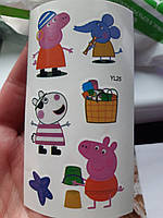 Тату для дітей "Свинка Пеппа" - розмір наклейки 9,5*6см