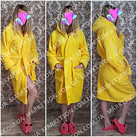 Халат махровий жіночий короткий з капюшоном р.42-50