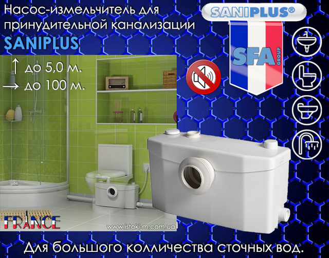 каналізаційна насосна установка для великої кількості стічних вод sfa saniplus_кнс для великої кількості стічних вод saniplus_кнс saniplus_sfa saniplus купити 