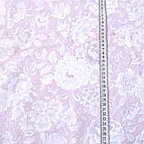 Сатин троянда мереживна на рожево-бузковому, ш. 160 см, фото 3